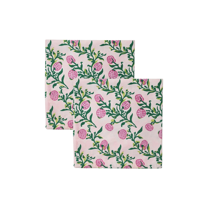Rasa - Pure Cotton Table Napkin Set of 2 - Pastel Pink