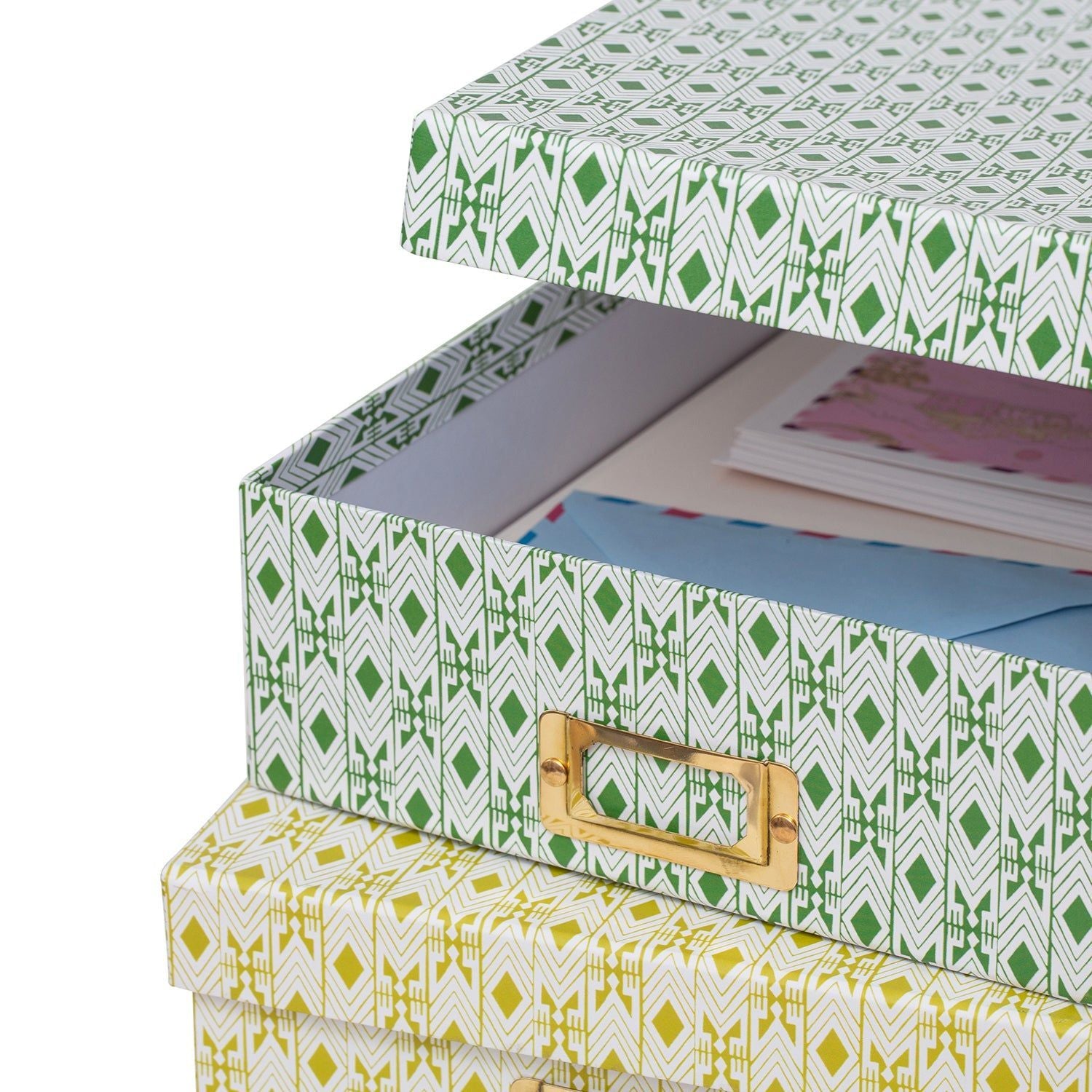 Tijan Nori Green Lidded Portfolio Box