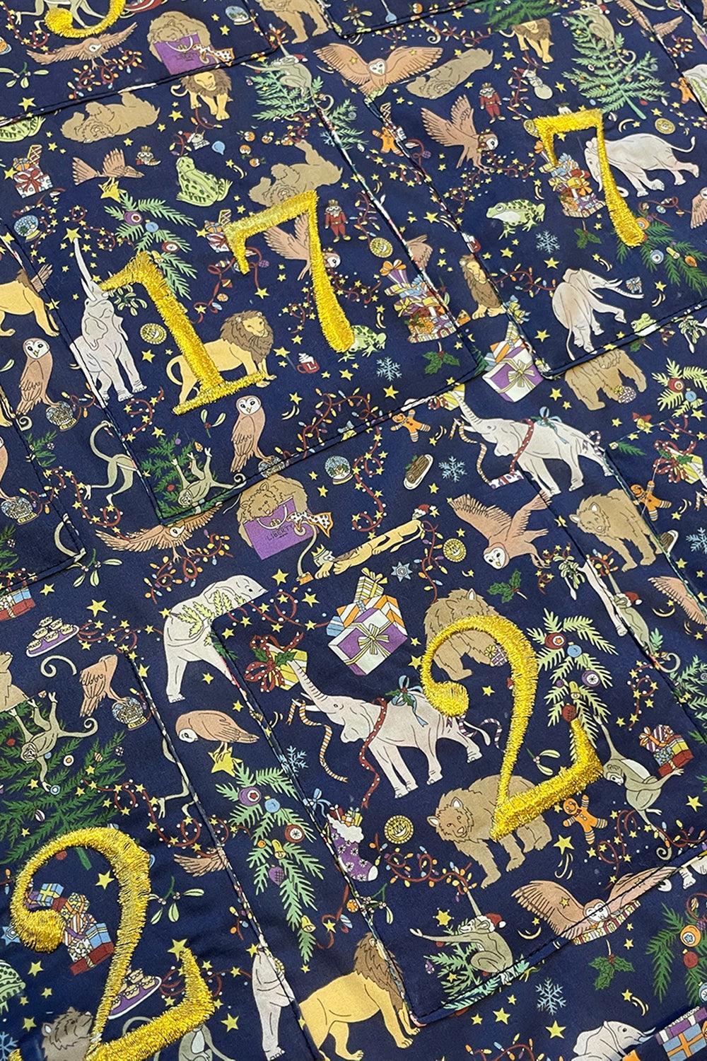 Reusable Advent Calendar made with Liberty Fabric CHRISTMAS