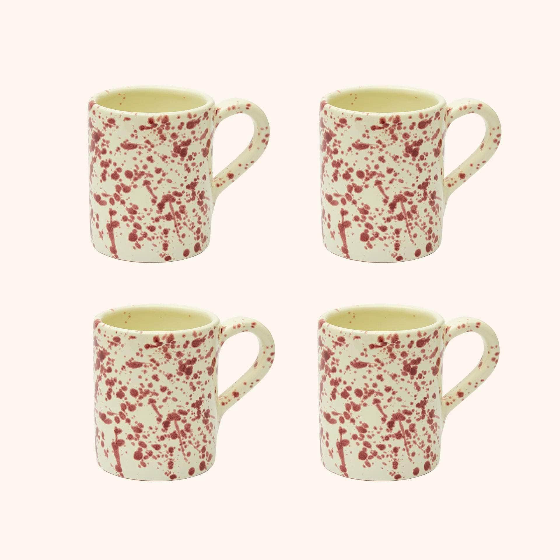 Cranberry Coffee Mug Set | 4 Pieces