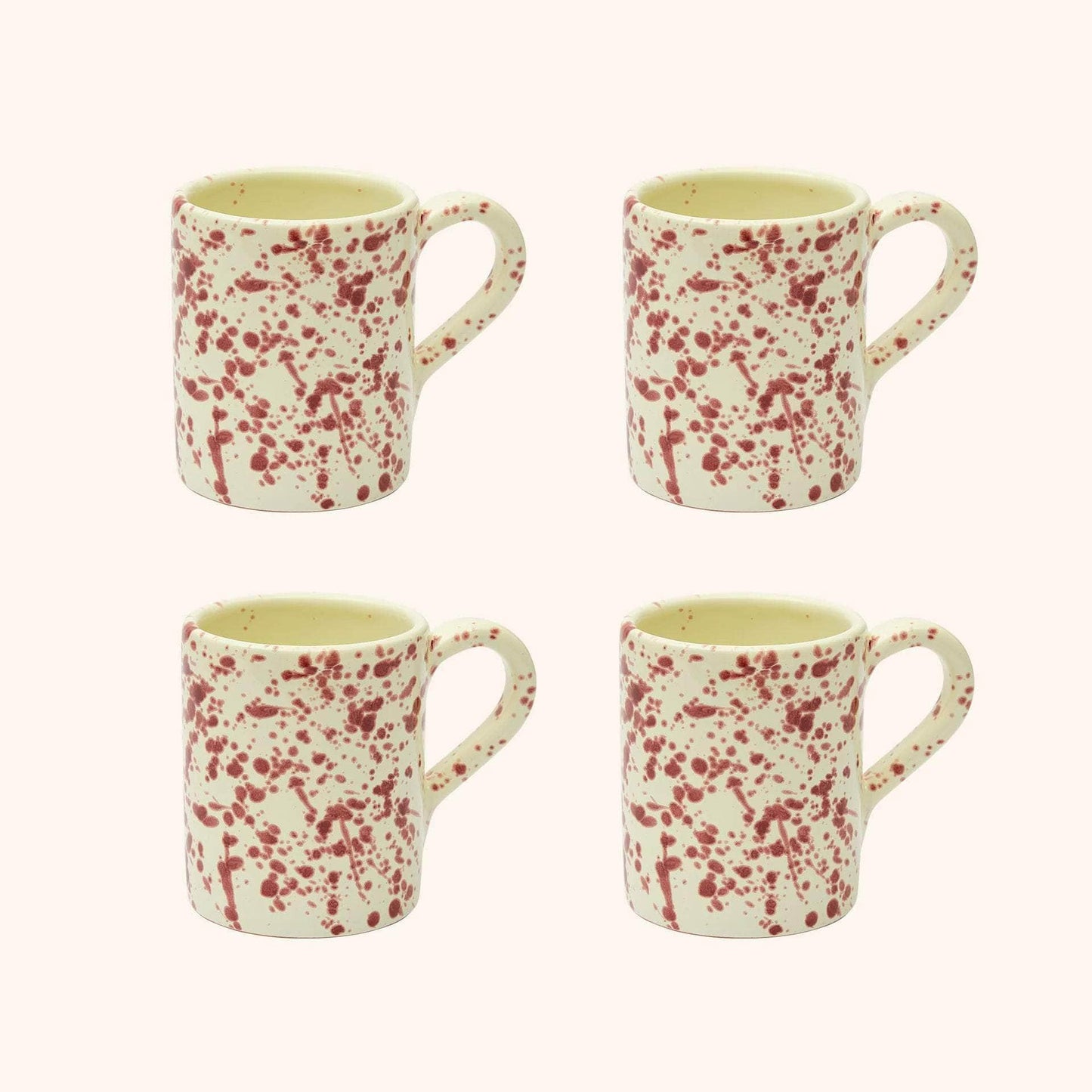 Cranberry Coffee Mug Set | 4 Pieces
