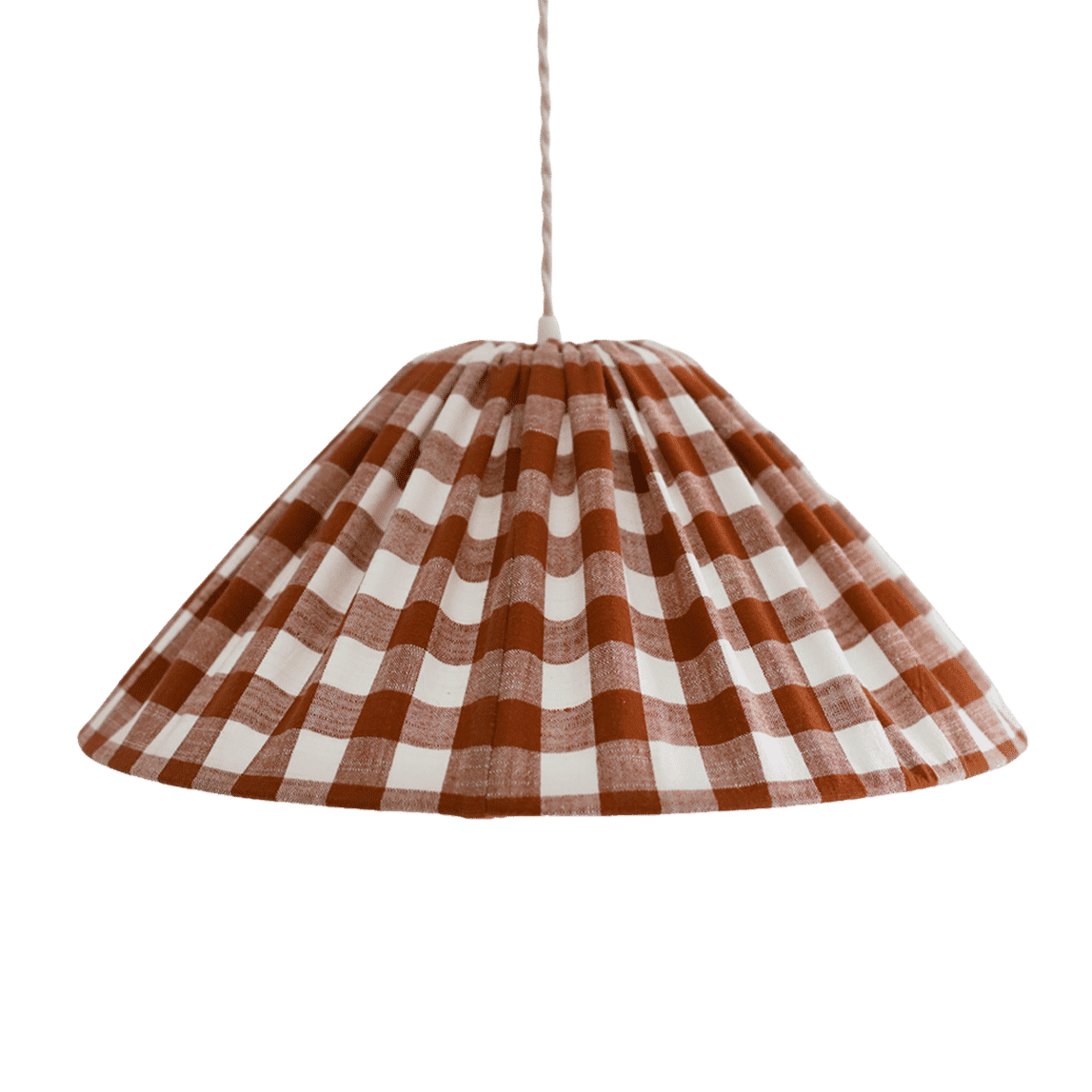 Conical Pendant Light Large Checks Malala ‘Terra’
