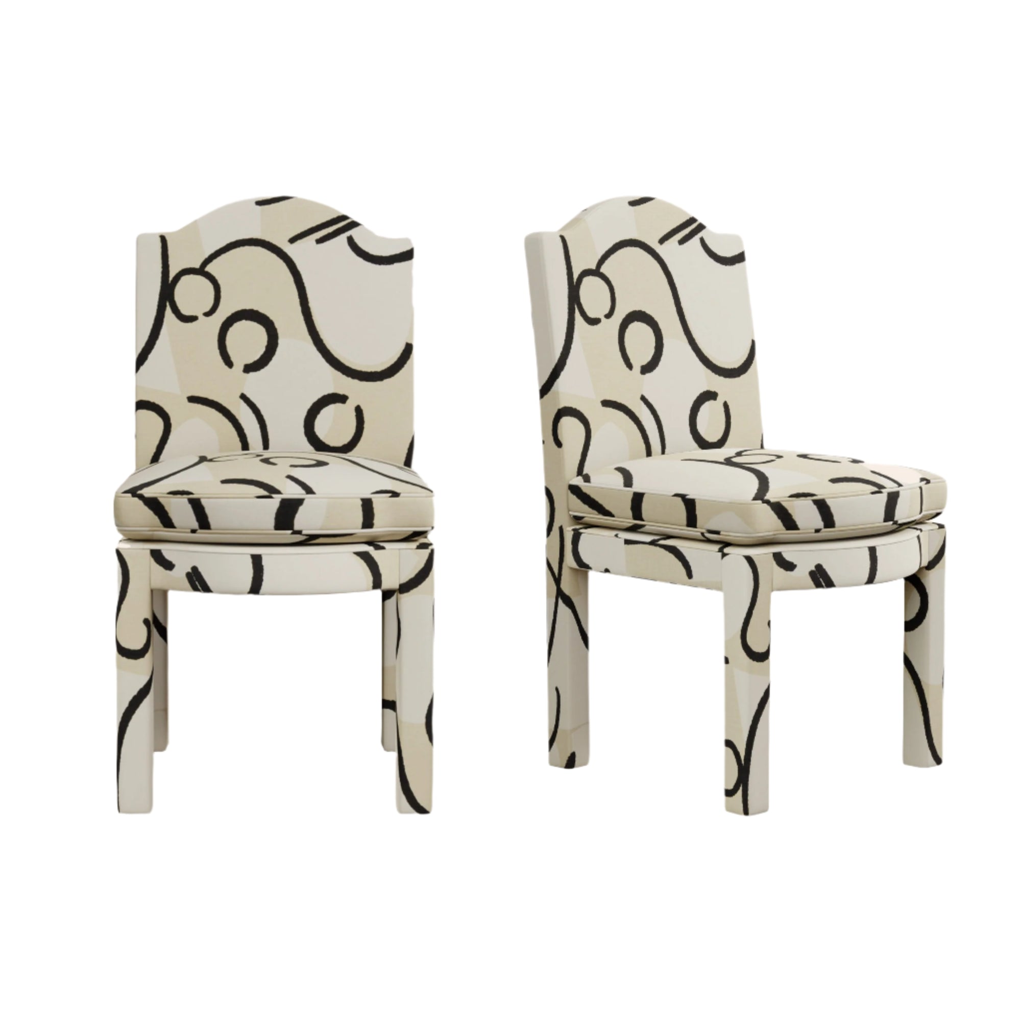 Pair of Leo Dining Chairs, Coconut
