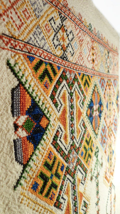 Rare, Antique, Hand-Loomed, Hand-Embroidered Wall Hanging from Crete
