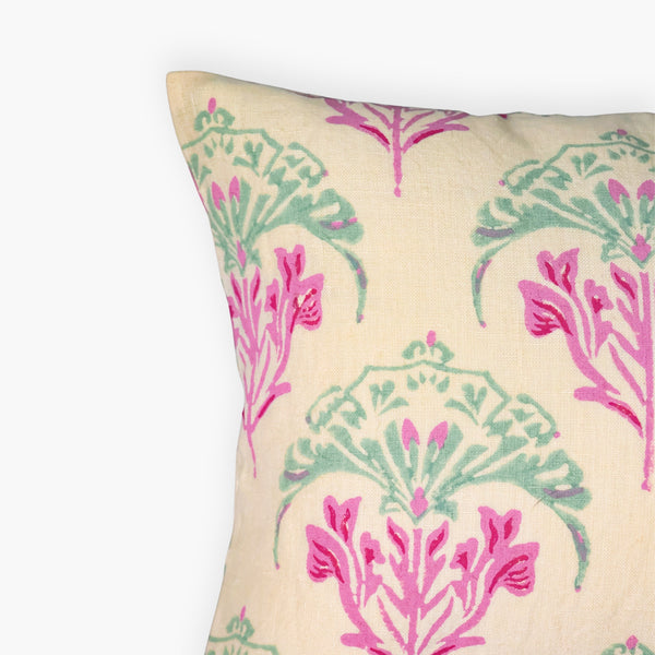 Soma - Lumbar Pure Linen Throw Pillow Cover - Peach