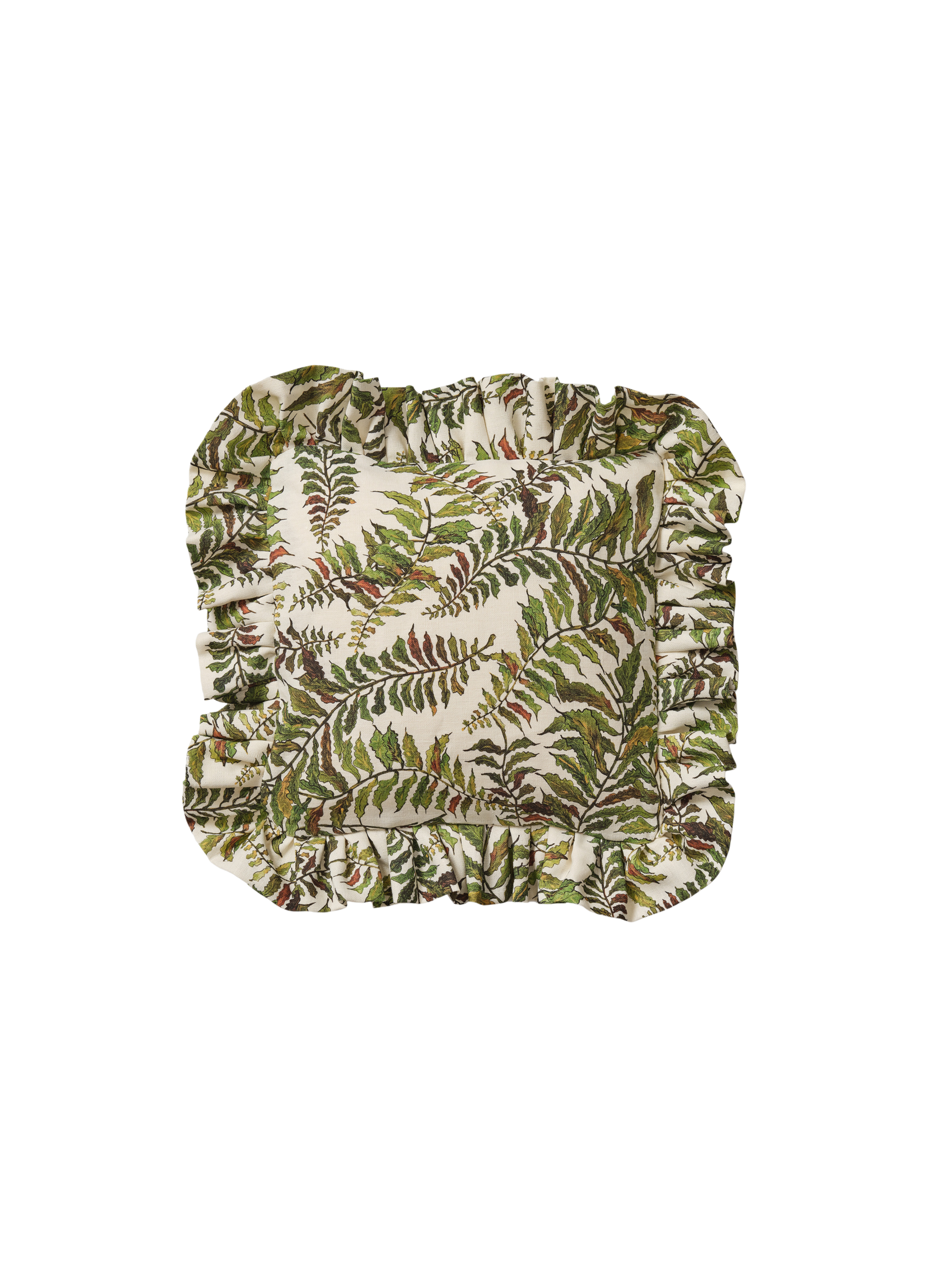Square Fern Frill Cushion