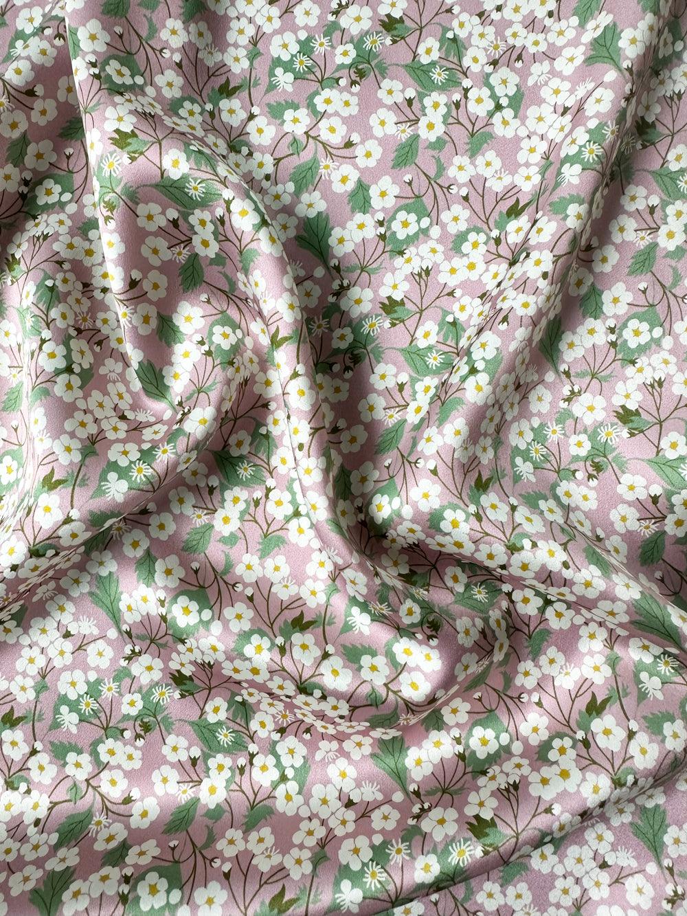 Silk Pillowcase Made With Liberty Fabric Mitsi Powder Pink