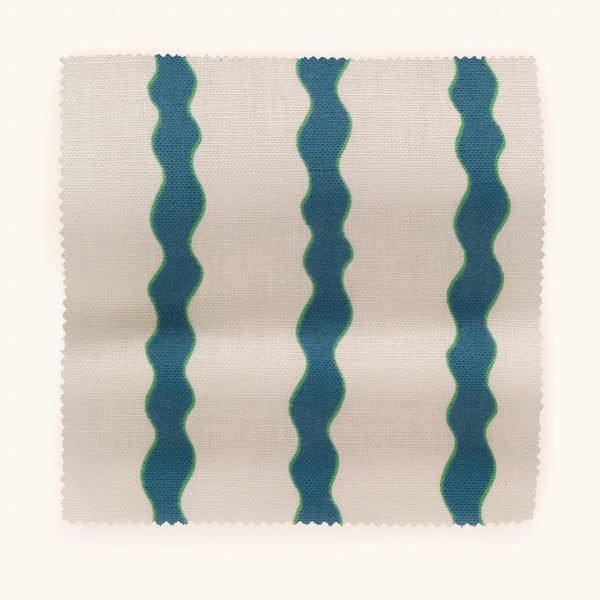 Scroll Stripe - Day Blue (Fabric)