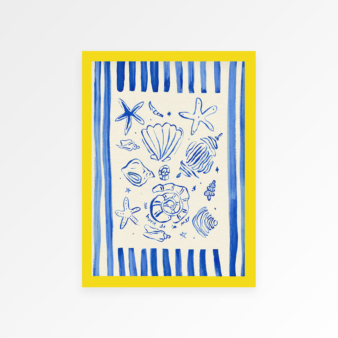 By The Seaside Hand Painted Print