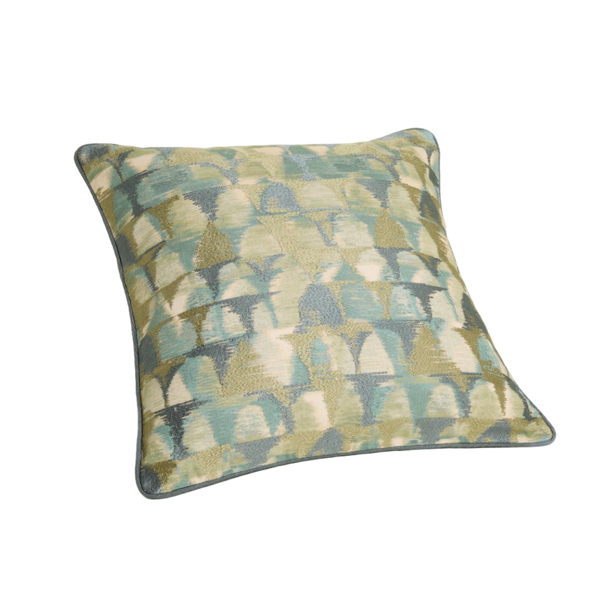 Qila Cushion Cover - Green + Teal