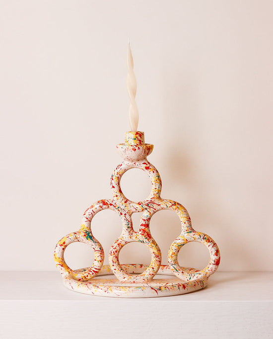 Multicolor Handmade Ceramic Candle Holder