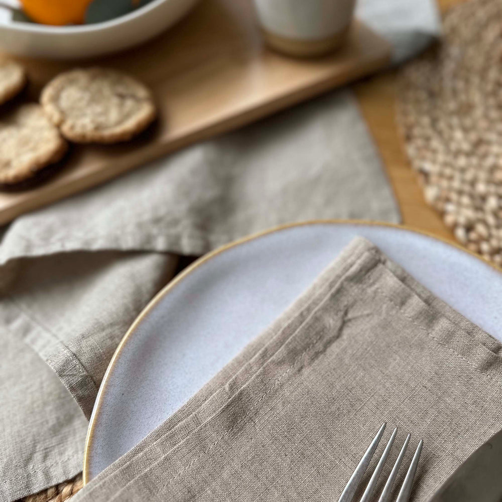 100% Linen Napkins OEKO-TEX® Certified – Natural X2