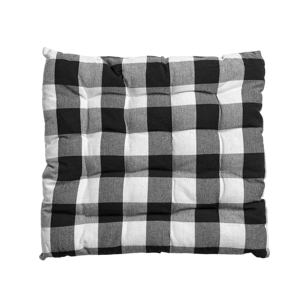 Seat Cushion Checked b/w