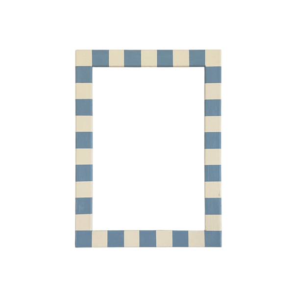 Picture Frame, Baby Blue Skinny Stripes Picture Frame