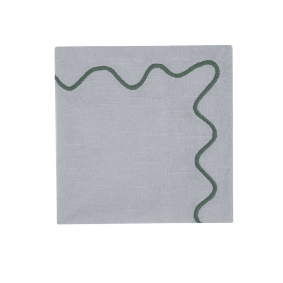 Scallop Napkin Light Blue Maison Flâneur