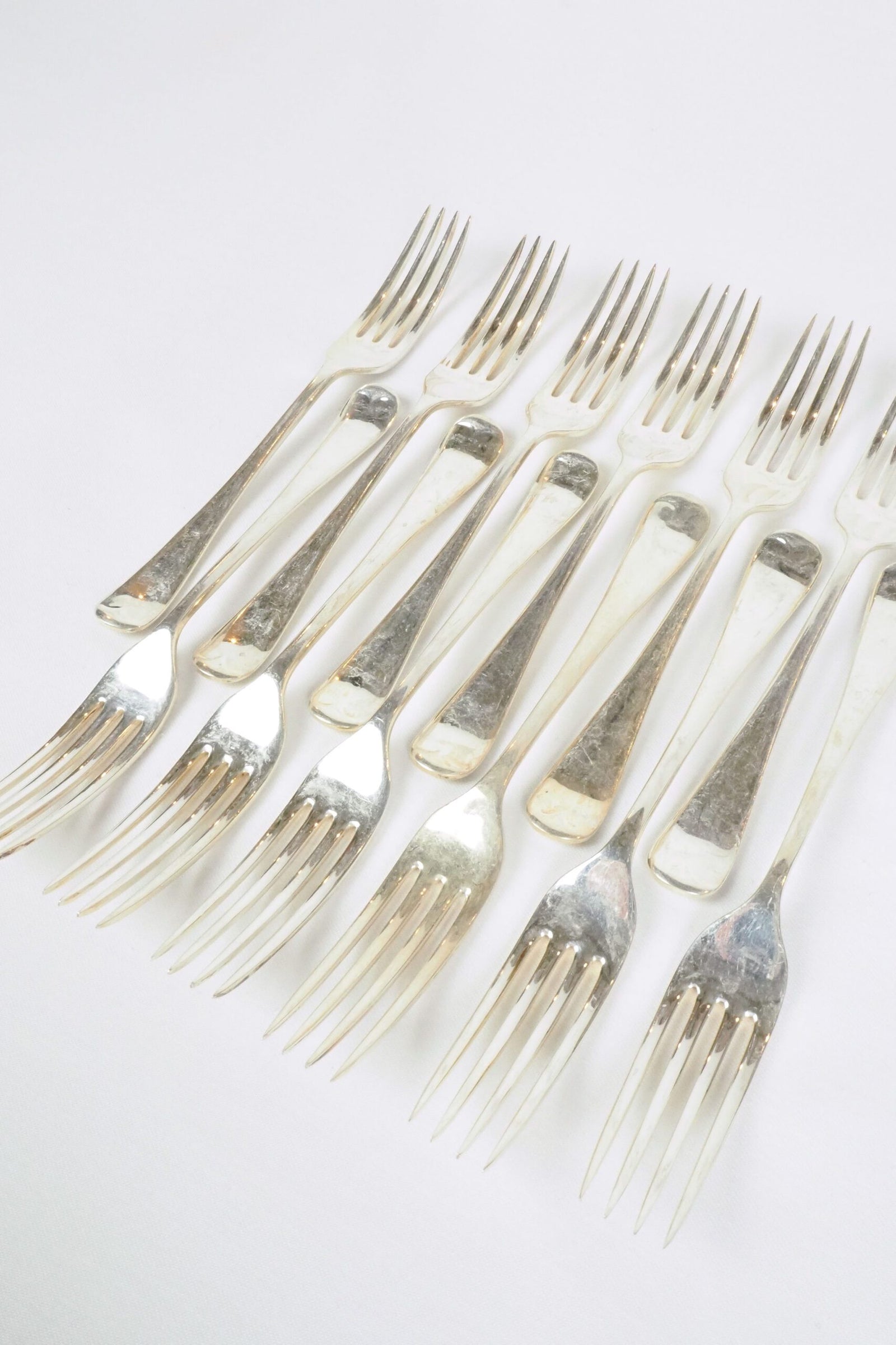 12 Victorian Silver Plate Forks