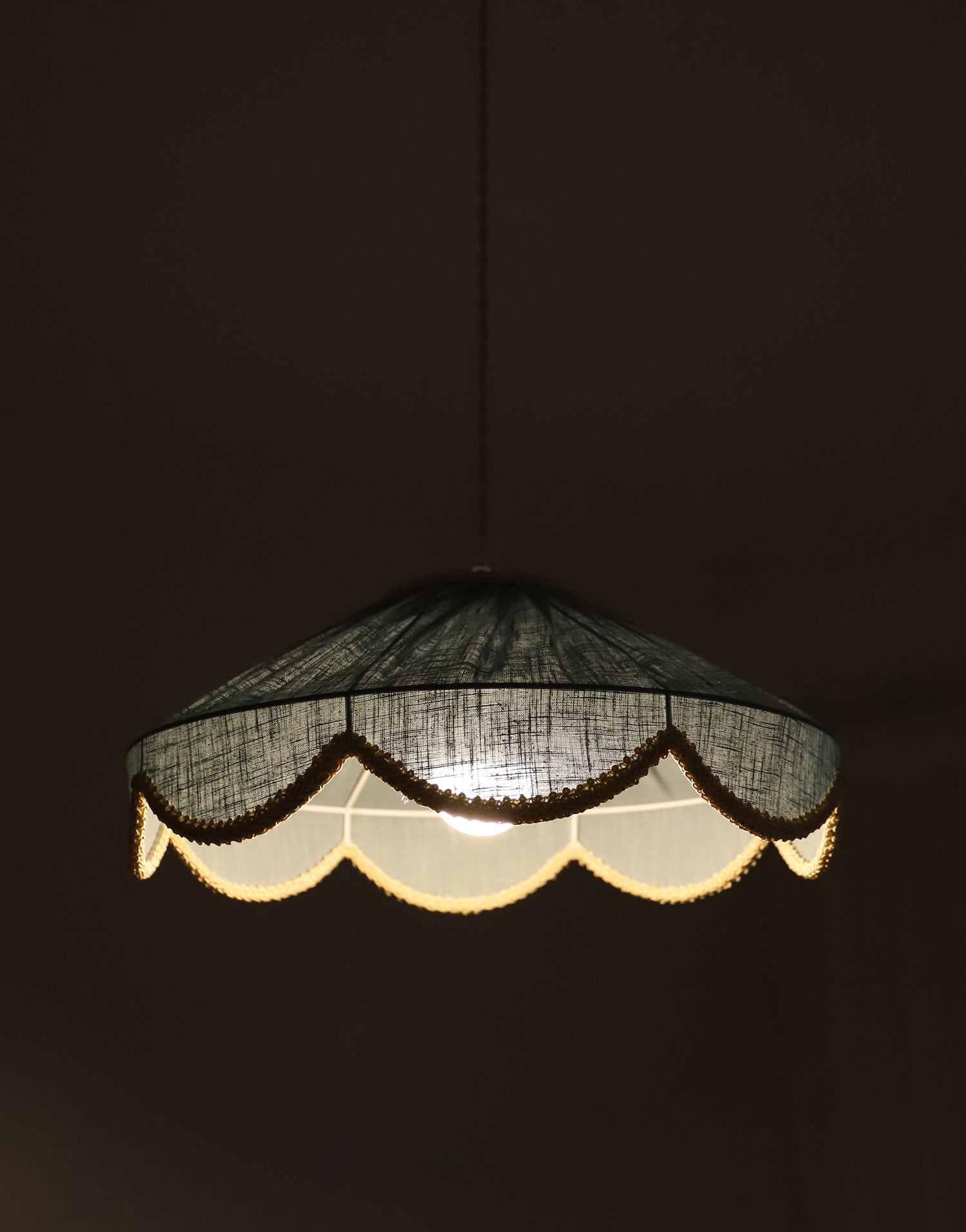 Cosette Solid-Colored Floral-Shaped Pendant Light Mineral Blue