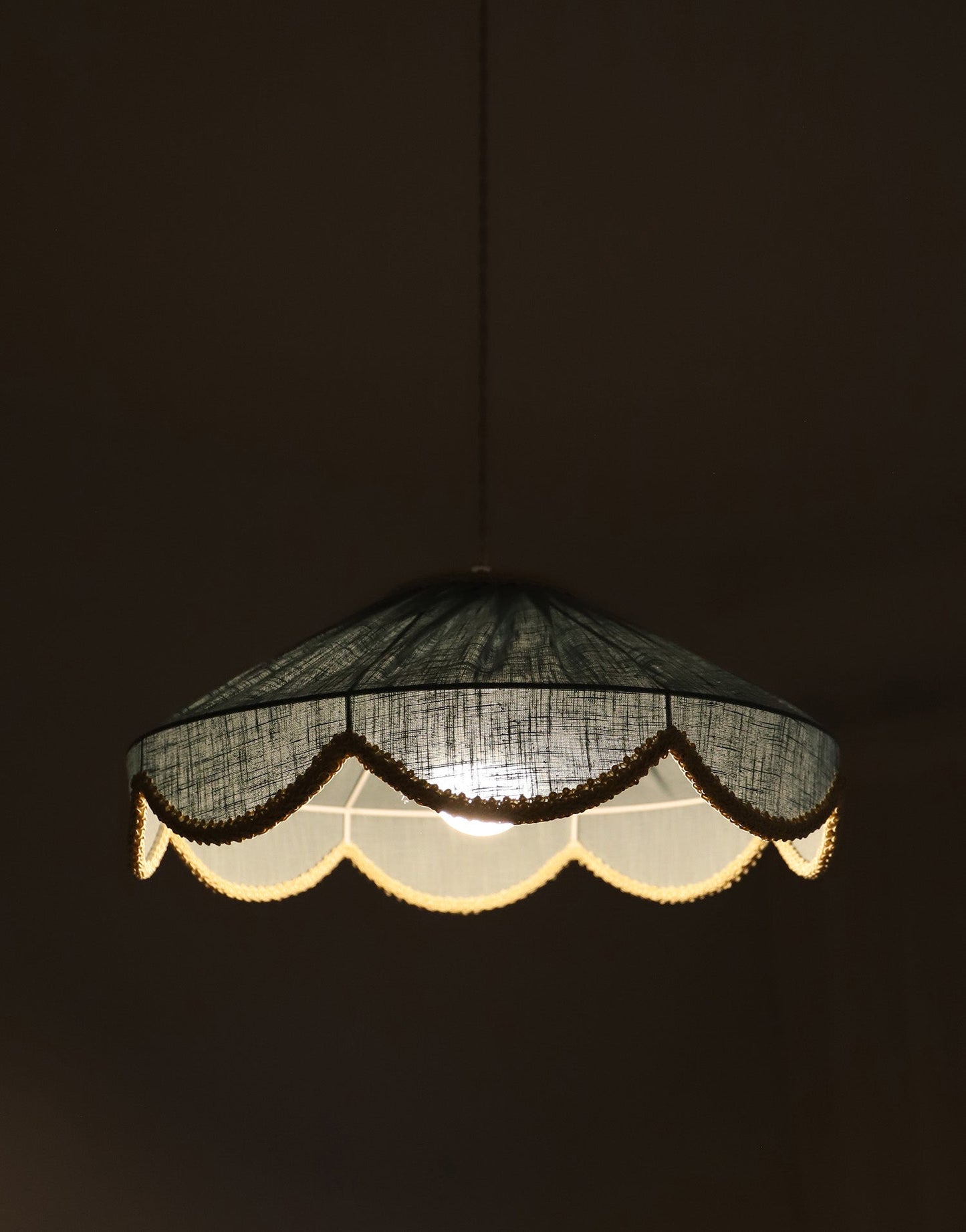 Cosette Solid-Colored Floral-Shaped Pendant Light Mineral Blue