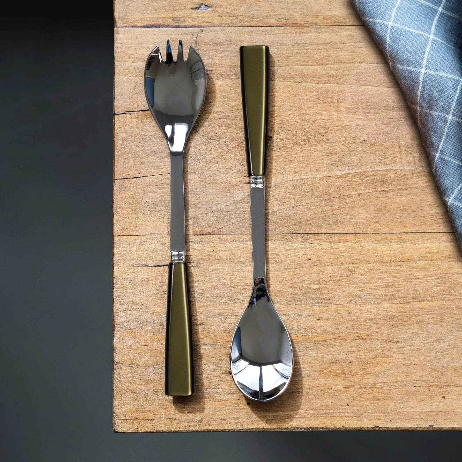 Icône Salad Serving Set, Olive