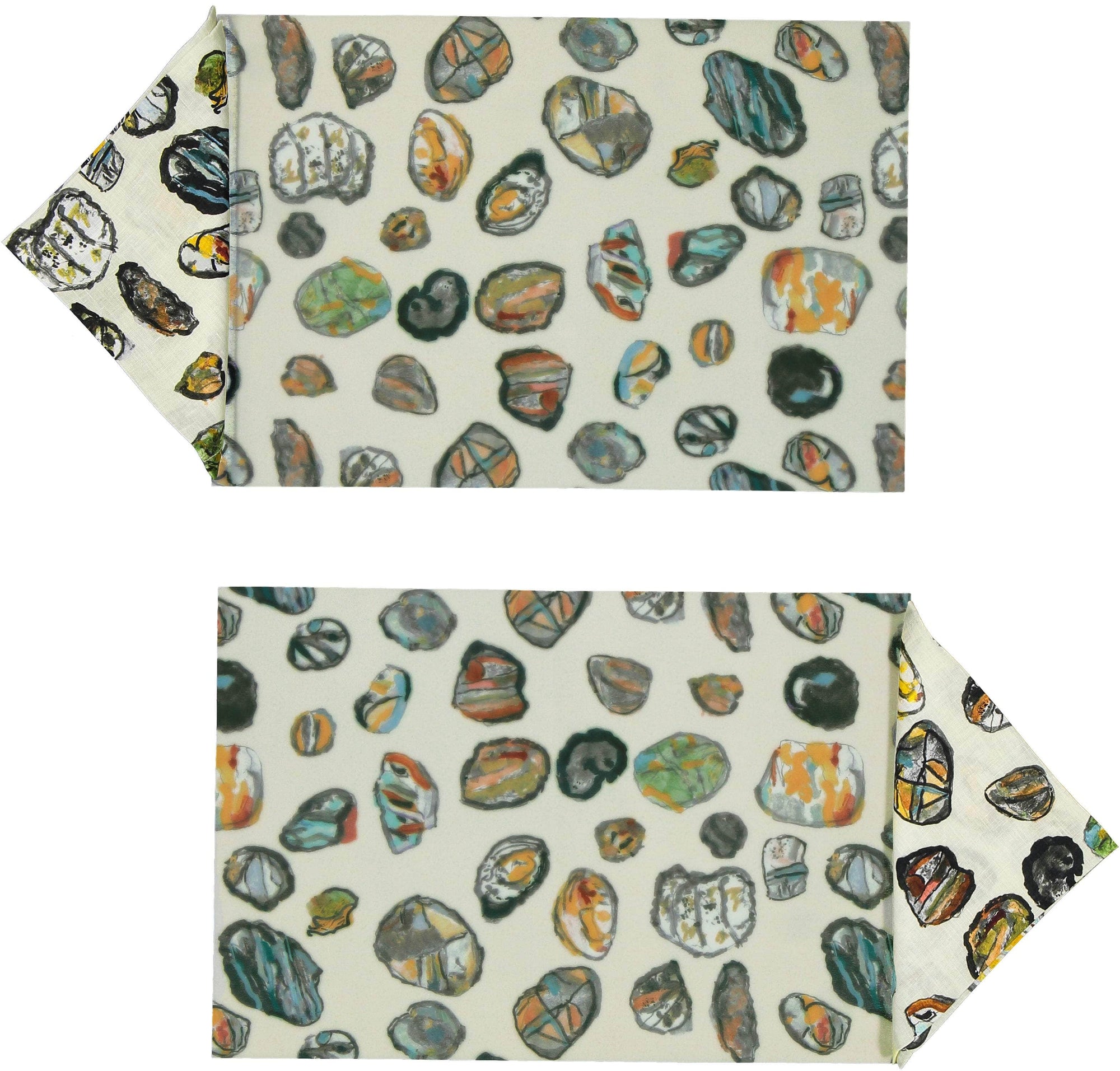 Pebble Rectangular Placemats and Small Napkins Set of 2 Sand