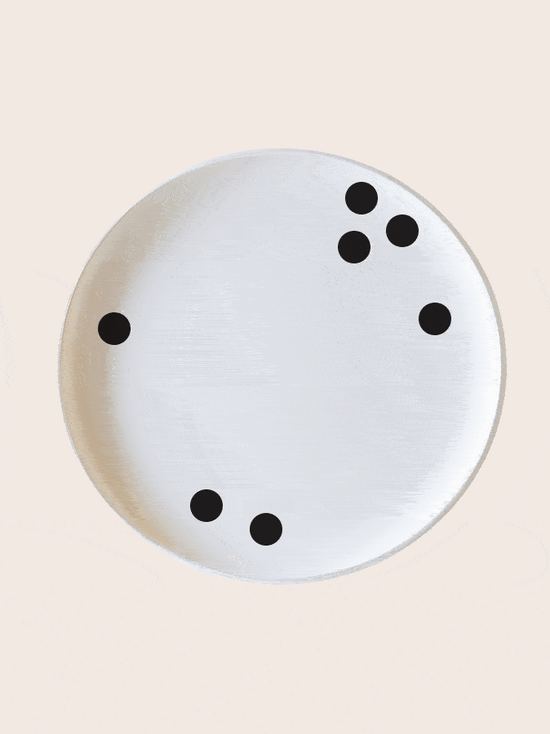 Black Polka Dots Ceramic Sticker Set