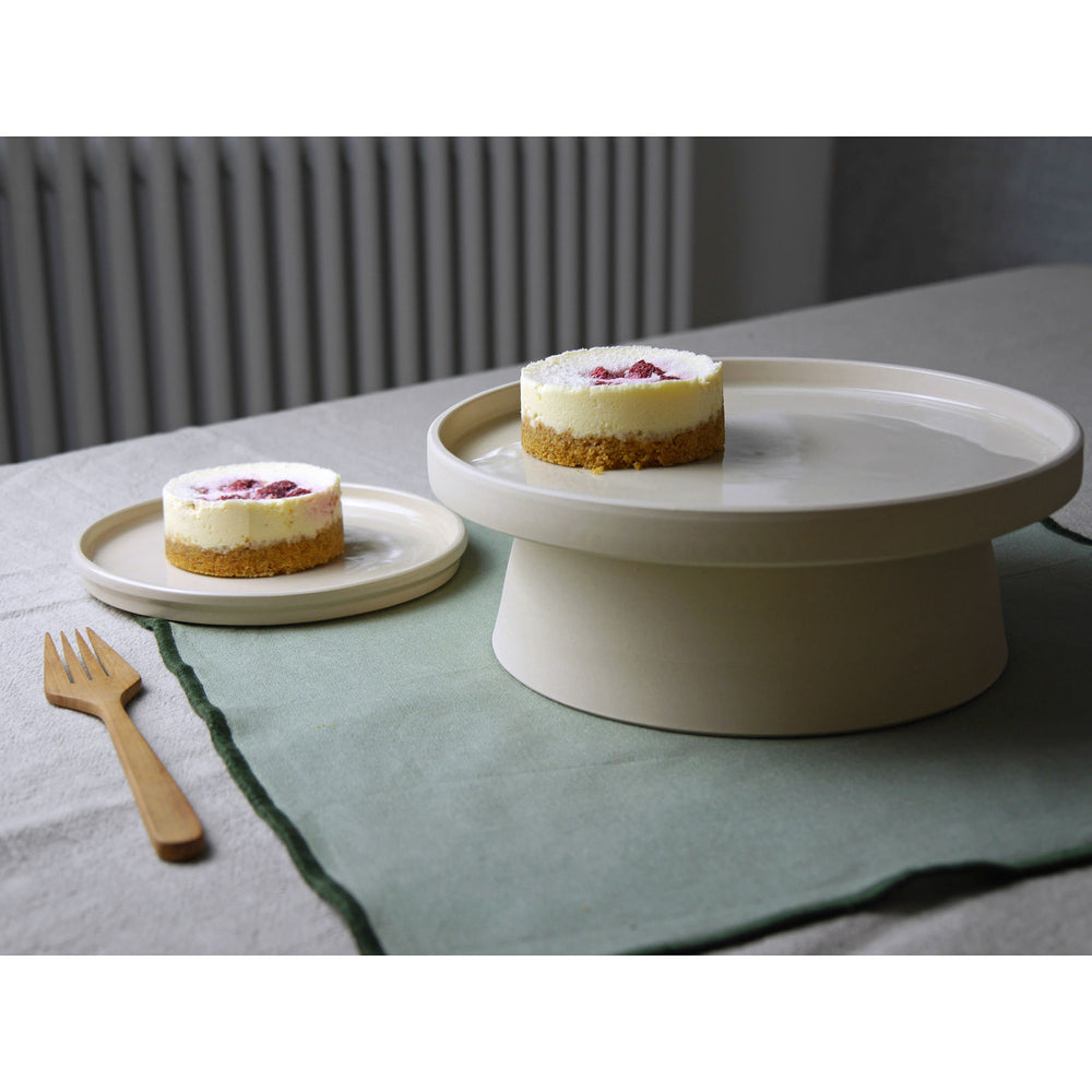 Large Ceramic Cake Stand, Chalk