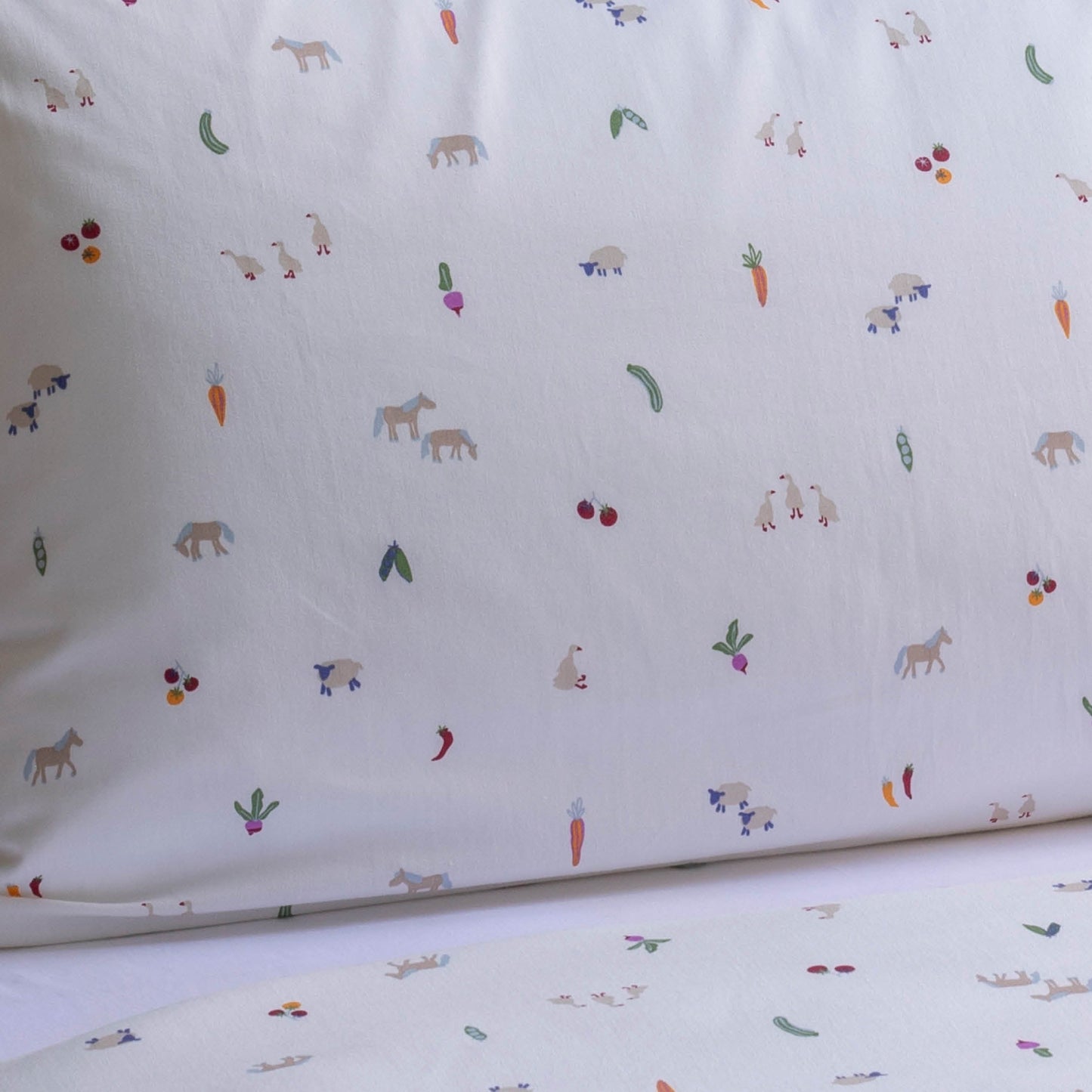 Organic Cotton Single Bedding Set  - Little Farm-