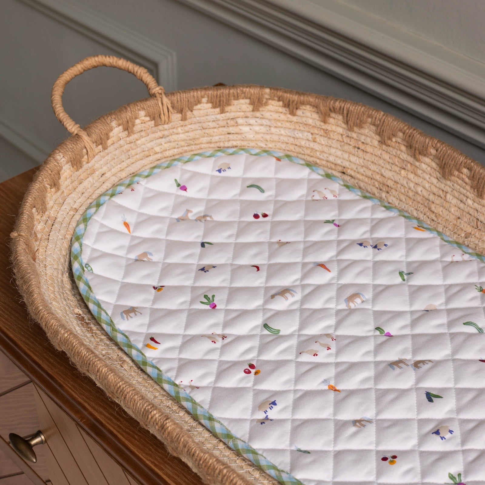 Changing Basket Cotton Liner - Little Farm