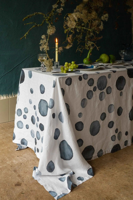 Blue Dots Tablecloth