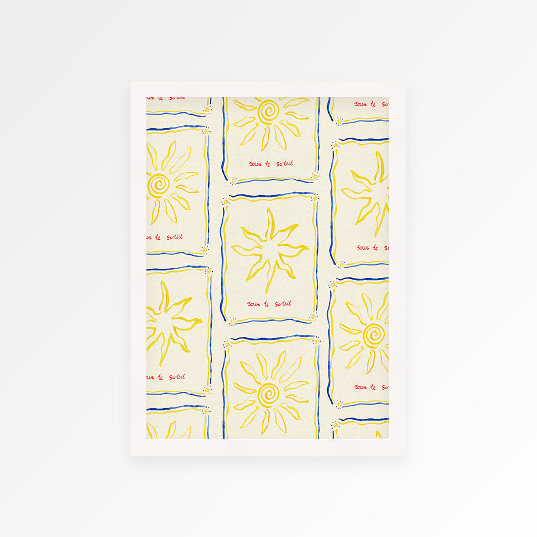 Sous Le Soleil Pattern Hand Painted Print