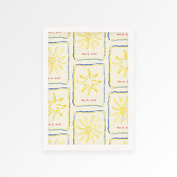 Sous Le Soleil Pattern Hand Painted Print