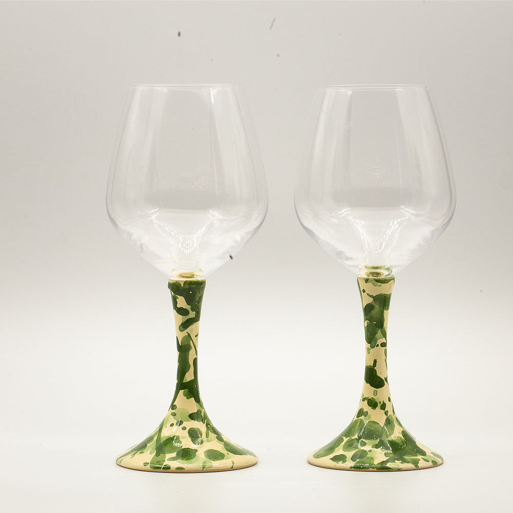 The Wine Goblet with Ceramic Stem Set of 2