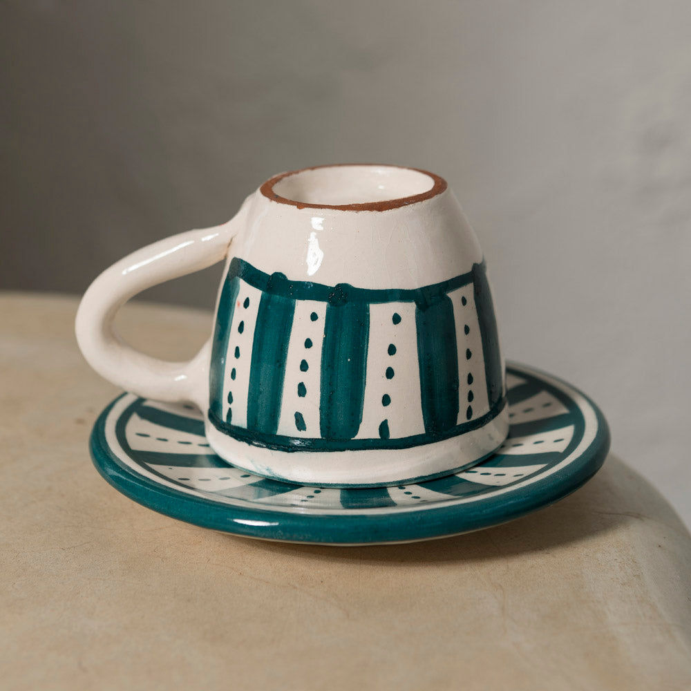 Blue Safi Coffee Cup and Saucer