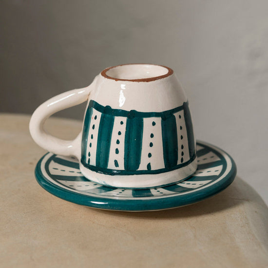 Blue Safi Coffee Cup and Saucer