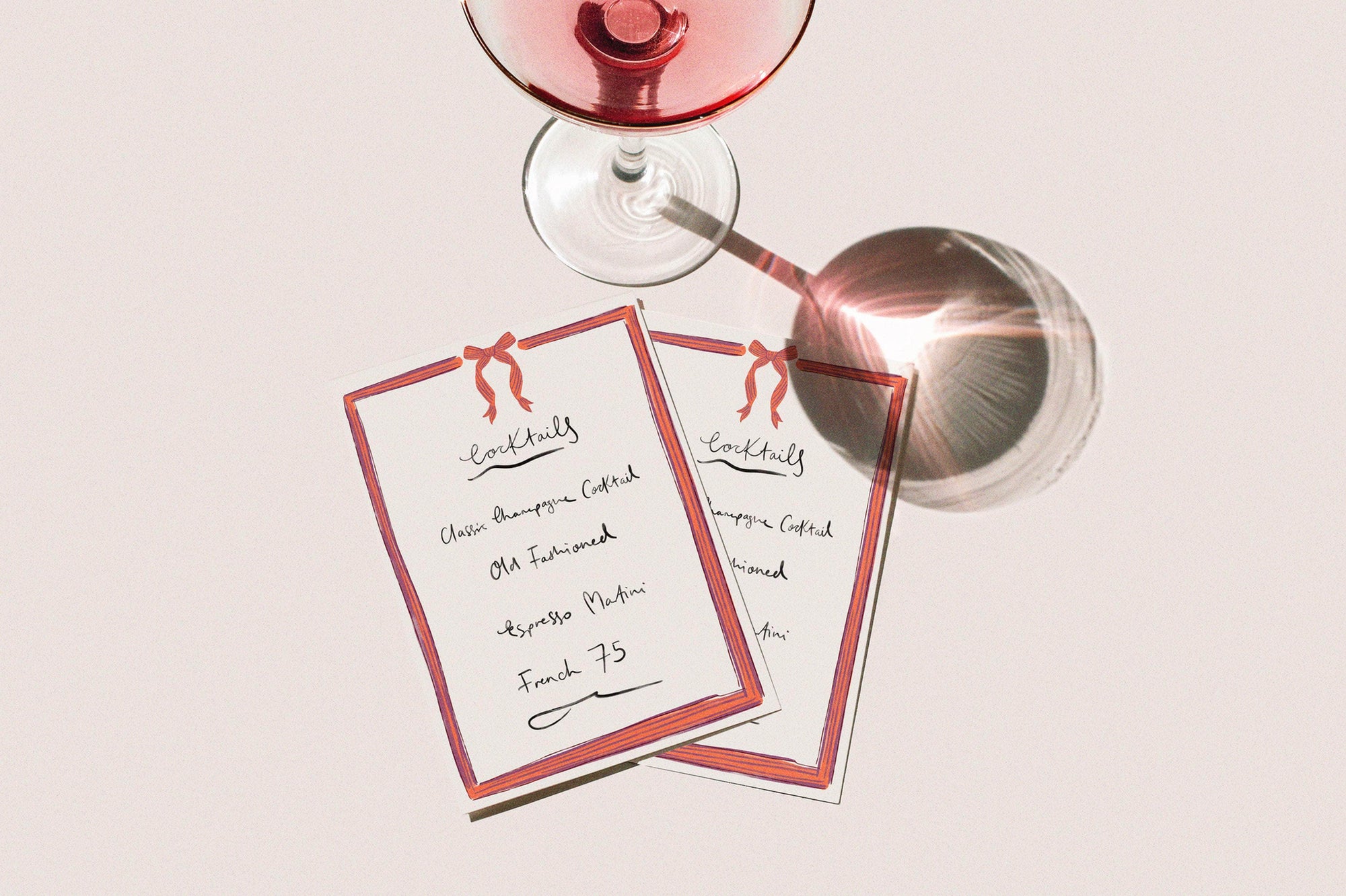 Raspberry Ripple Menu - Set of 10