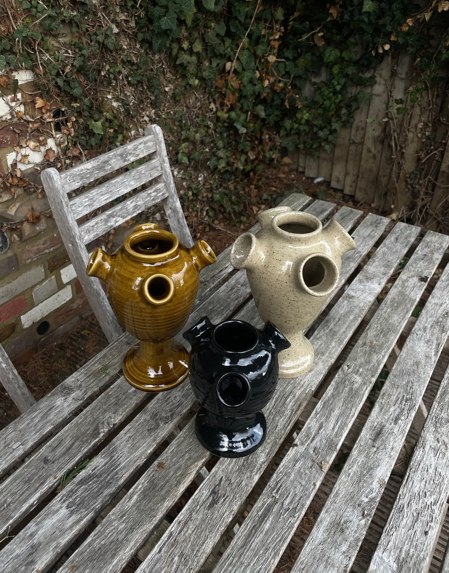 Stoneware Tulipiere - Glossy Black