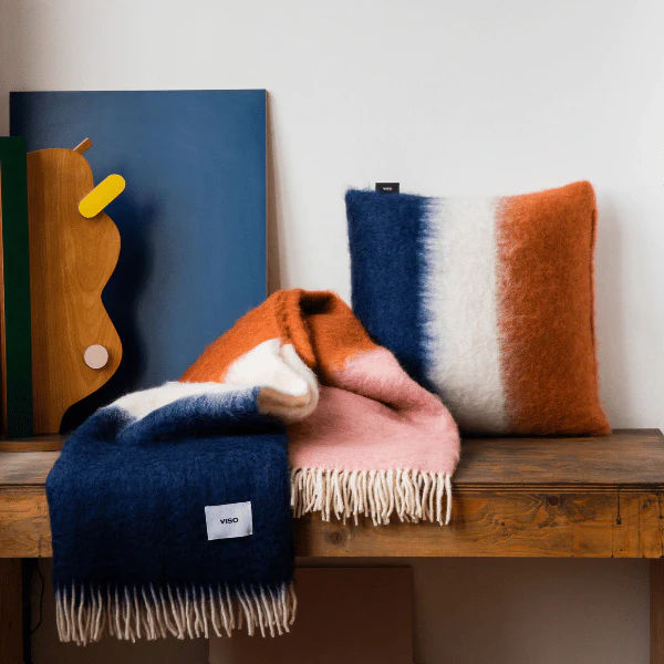 Stripes Mohair Pillow Cover