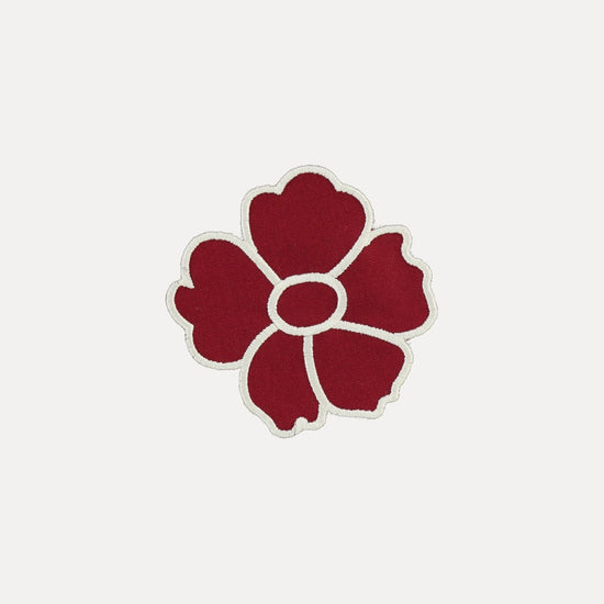 Daisy Coaster/Bread Mat, Red