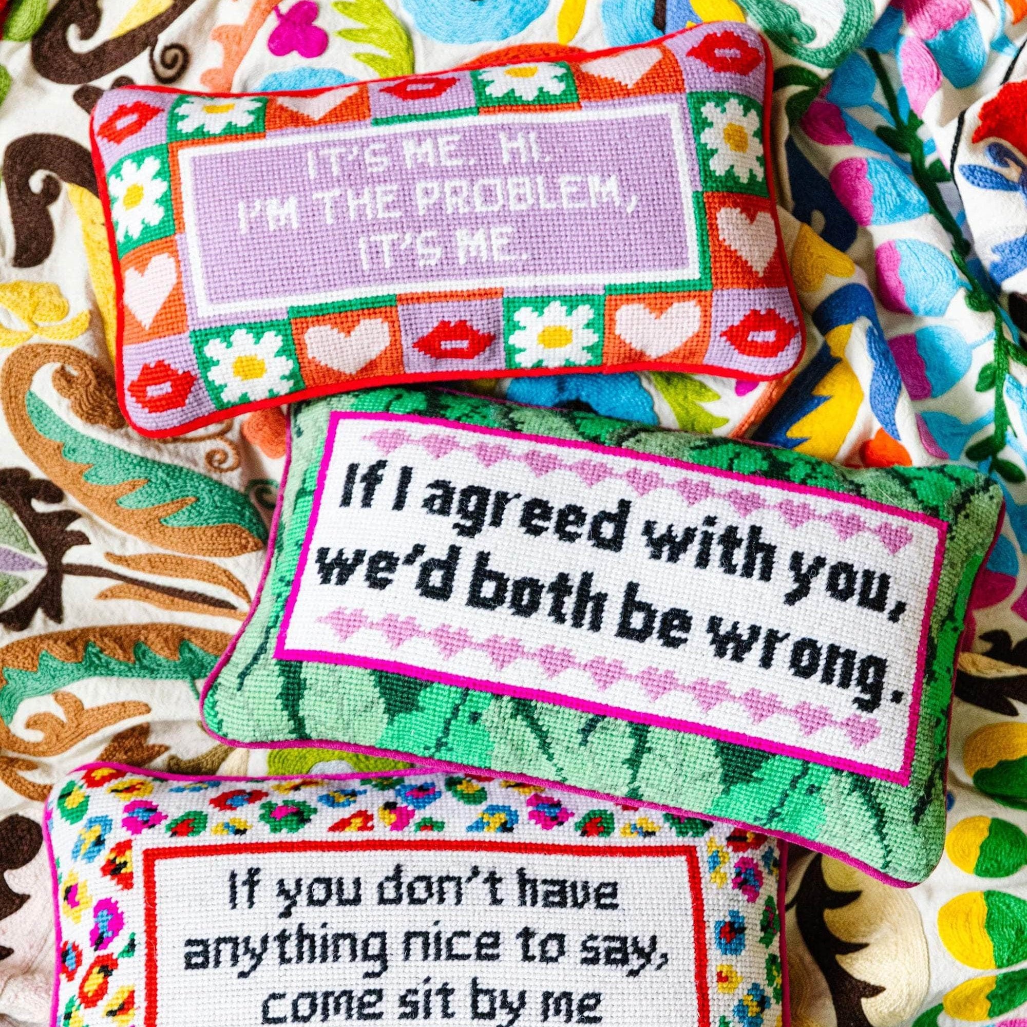 It's Me Needlepoint Pillow