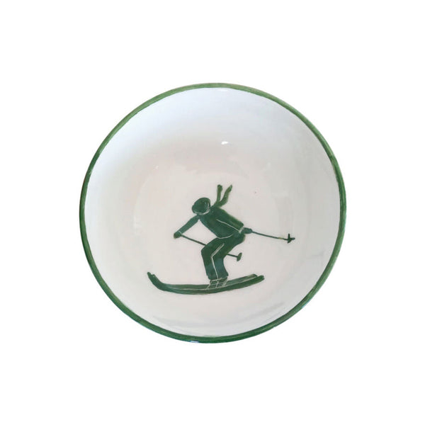 Sveva's Home Ceramic  Alpine Skier Bowls Set of 4