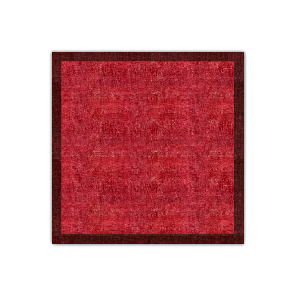 Pomegranate with Burgundy Border Flatweave Rug