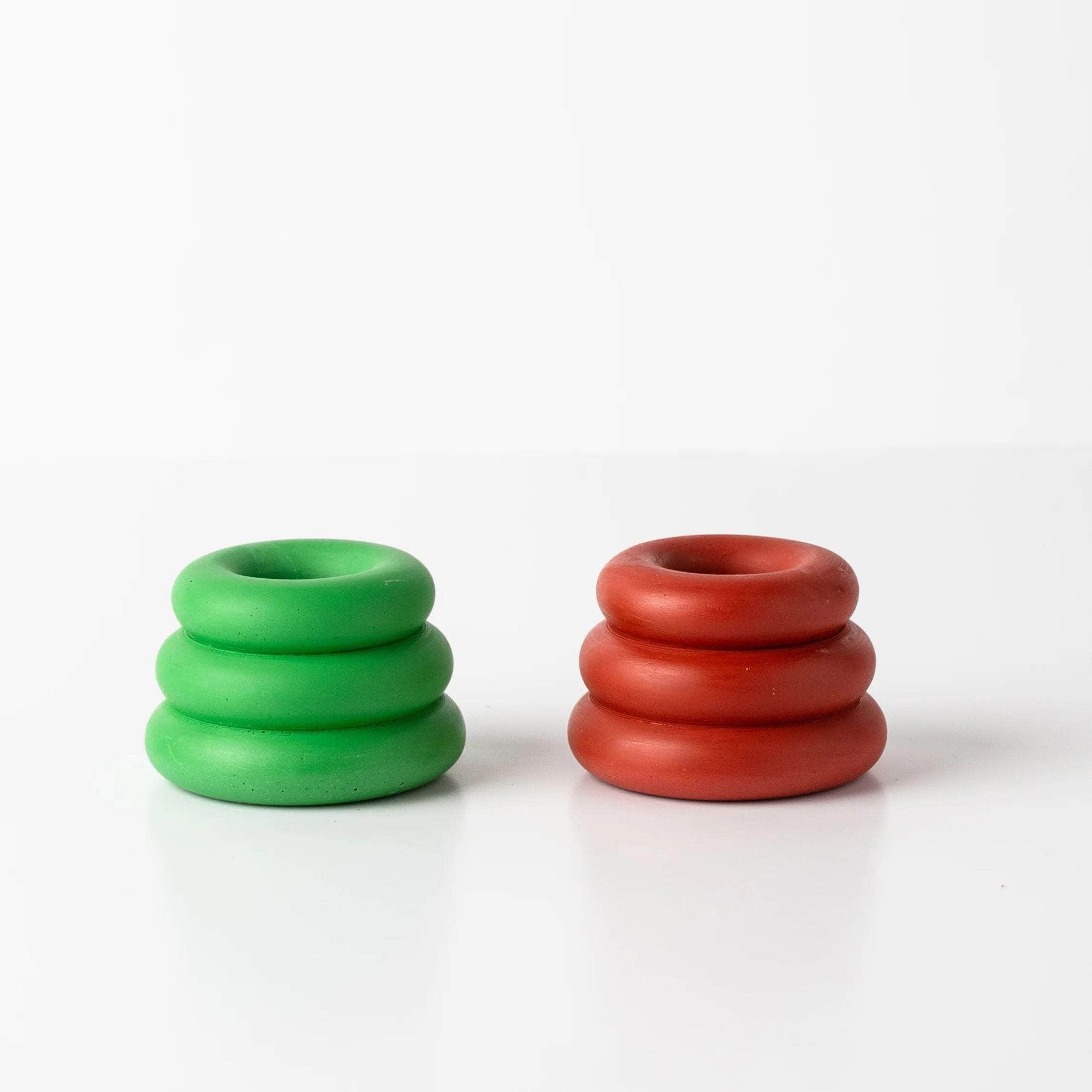 Forest Green Triple O Candleholder