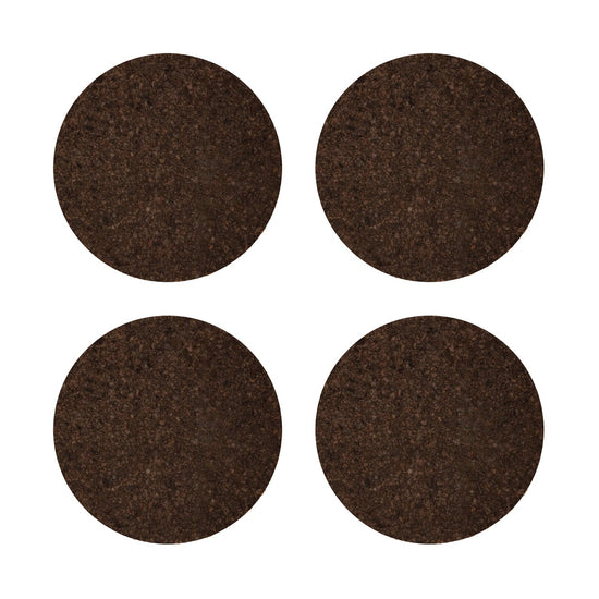 Round Natural Cork Coasters Set of 4 - 2 Tone