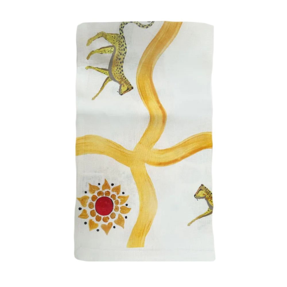 Flower and Leopard Print Table Linen