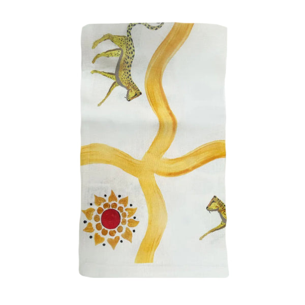 Flower and Leopard Print Table Linen