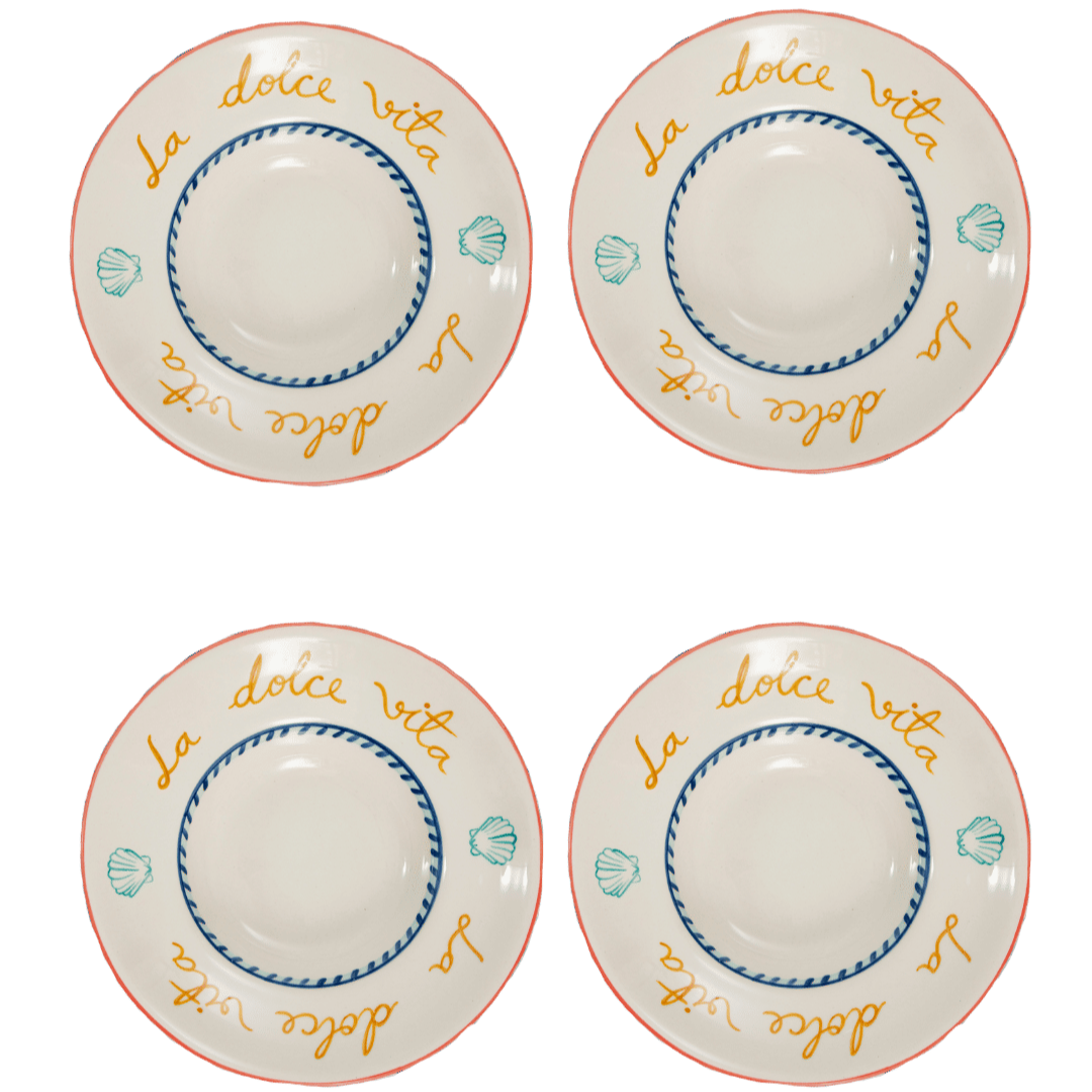 Dolce Vita Pasta Plates Set-Of-Four