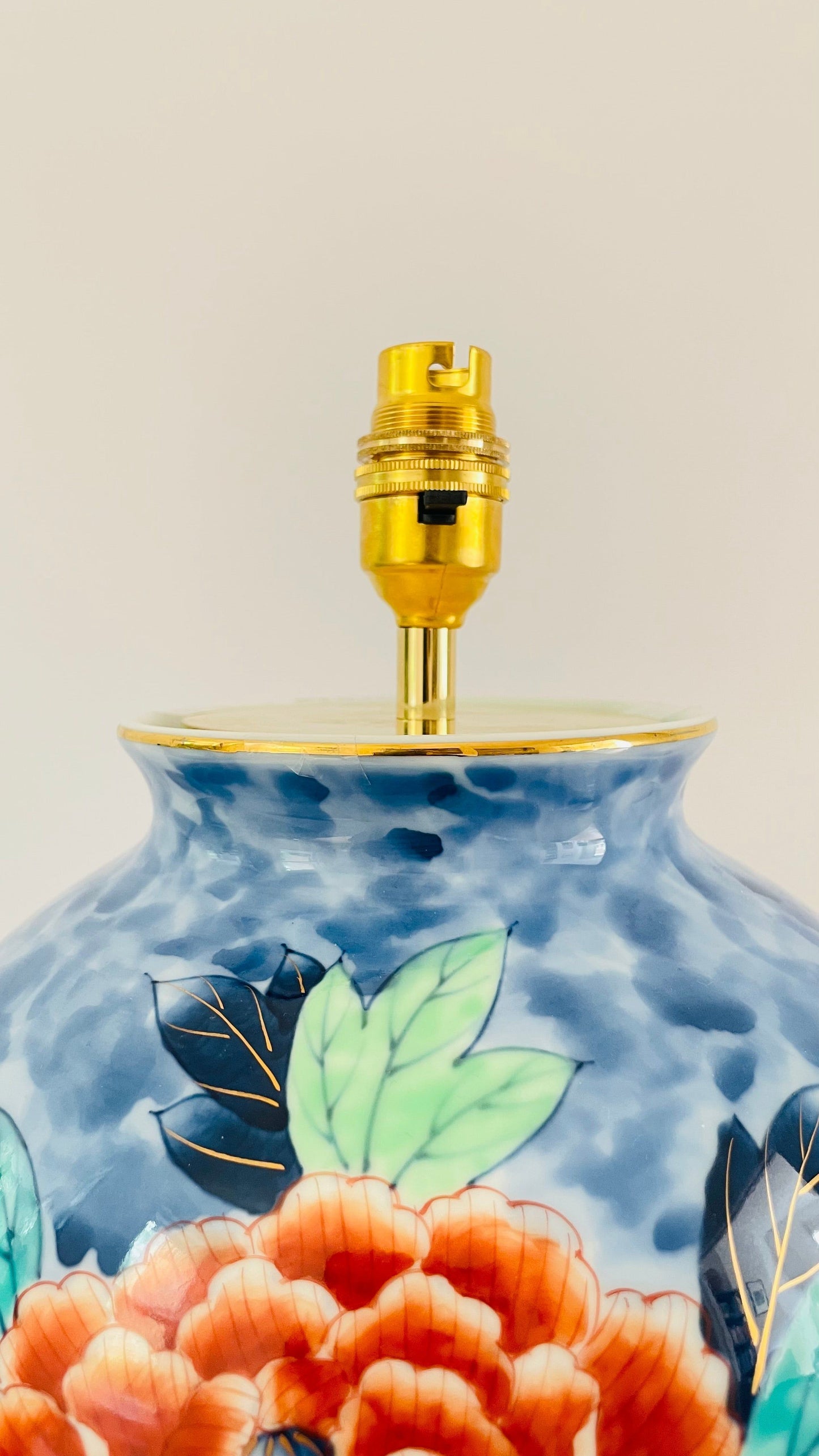Large Antique Japanese Table Lamp