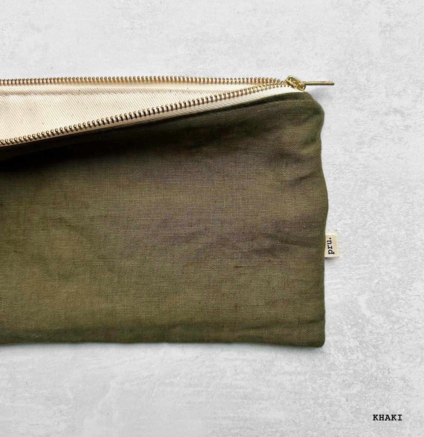 The Linen Pouch Bag - Flat