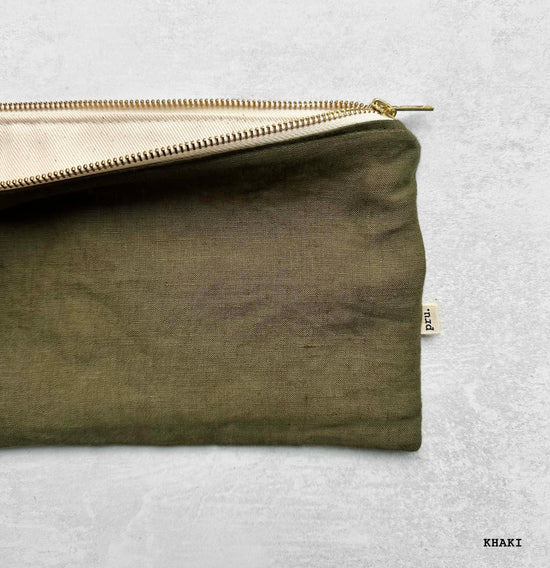 The Linen Pouch Bag - Flat