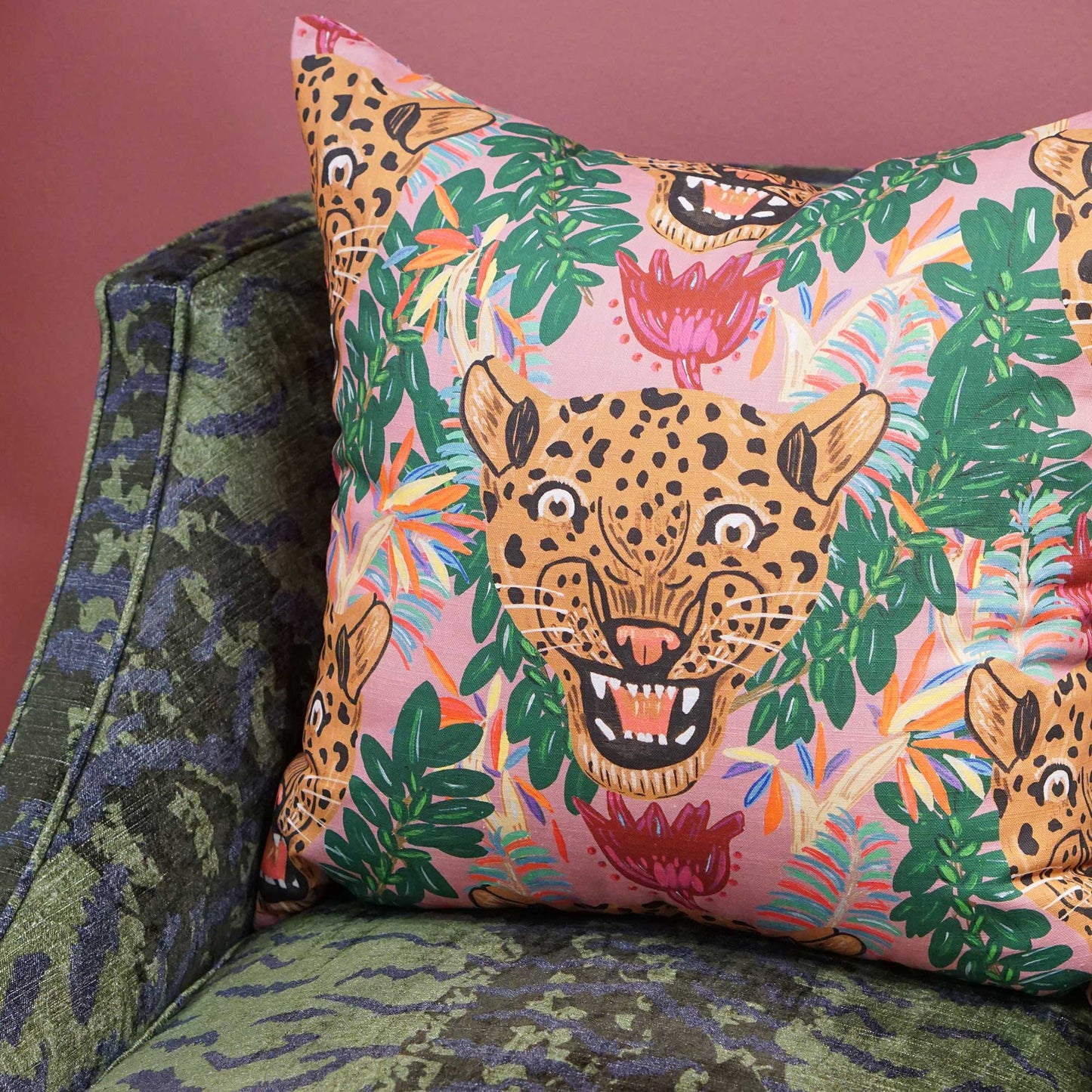 Fierce Leopard Pillow
